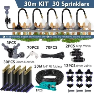 Outdoor Garden Misting Cooling System 1/4