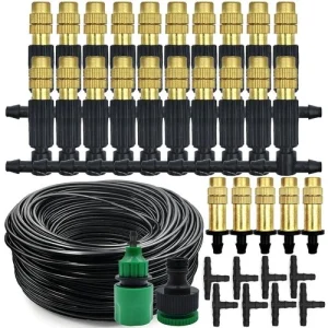 Outdoor Misting Cooling System 15M 30M Garden Patio Water Spray Irrigation Kit