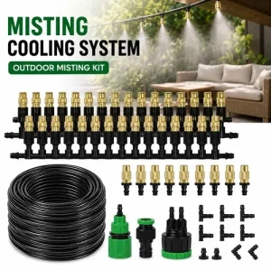 Outdoor Misting Cooling System 15M 30M Garden Patio Water Spray Irrigation Kit