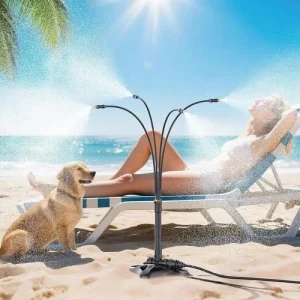 Outdoor Portable Standing Misting Cool Off Cooling System For Garden Patio BBQ